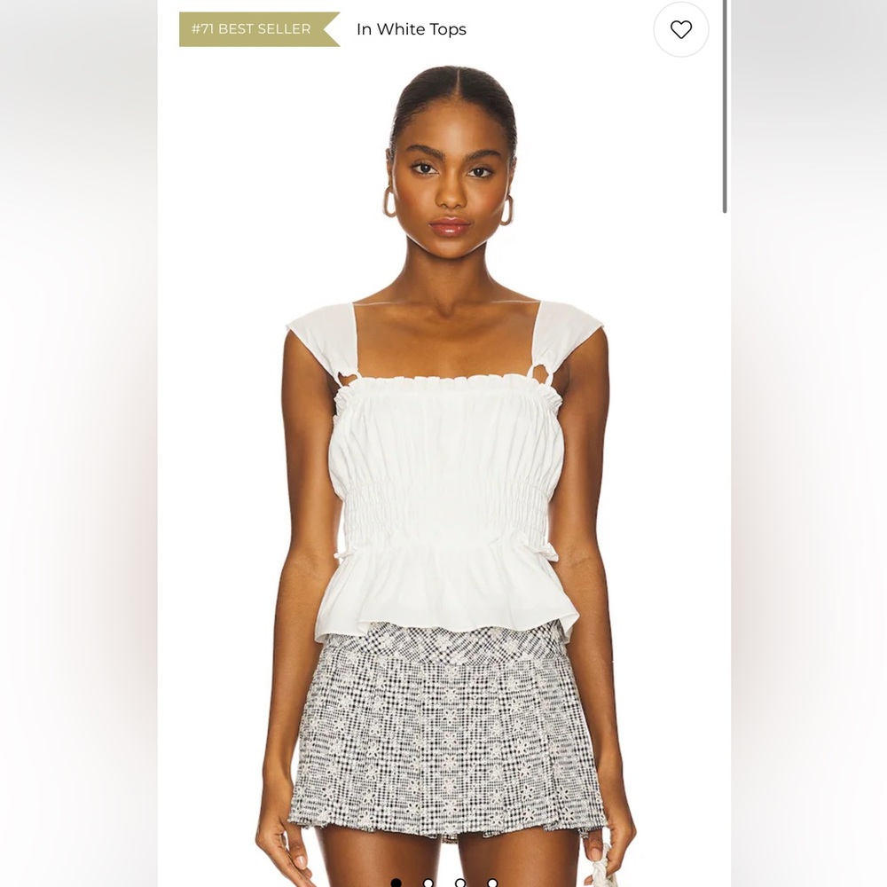 BNWT More to Come Revolve White Sleeveless Women's Top